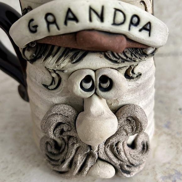 Bradford Pottery Face Mug Studio Signed Grandpa - Picture 2 of 7